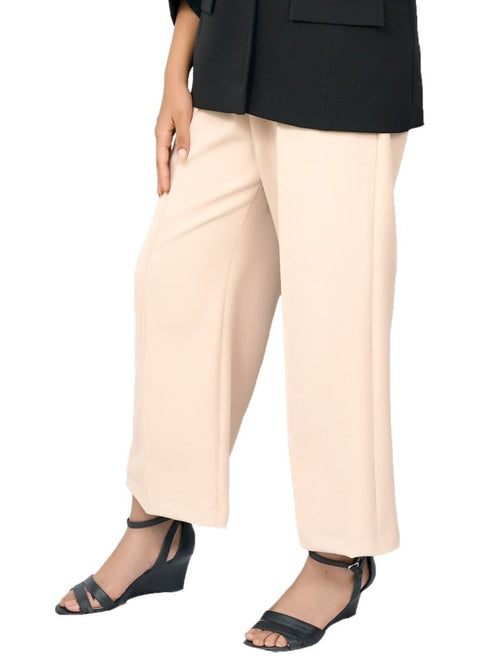 Beige Comfortfit Pants